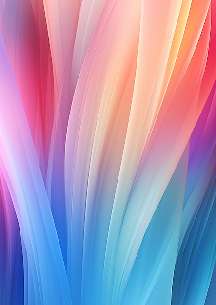 Abstract background with colorful lines and waves generative ai
