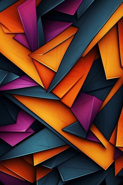 Abstract background with colorful origami paper envelopes