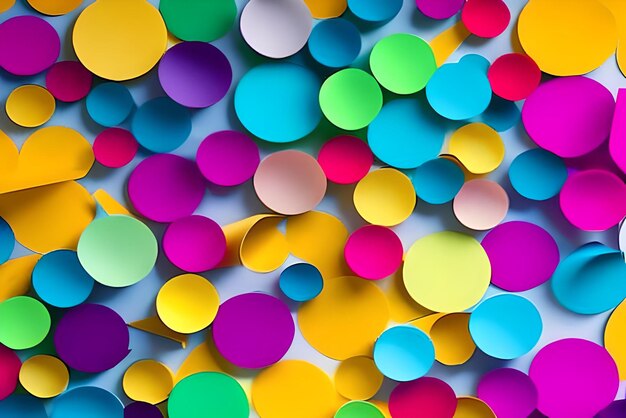 Abstract background with colorful paper shapes