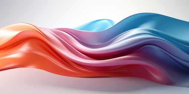 Abstract background with colorful silk or satin wavy folds