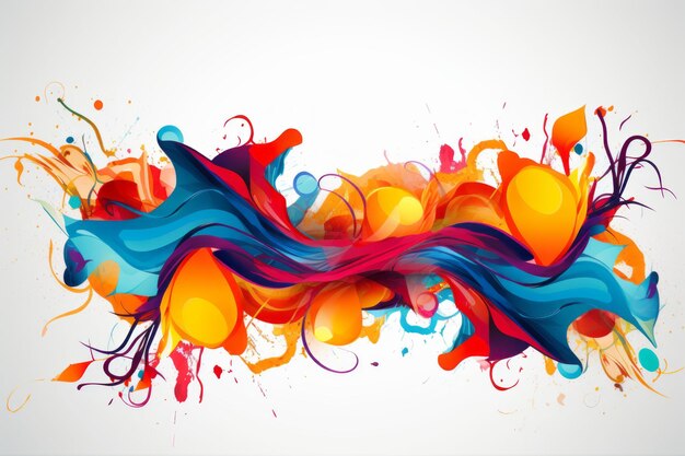 abstract background with colorful splashes and swirls