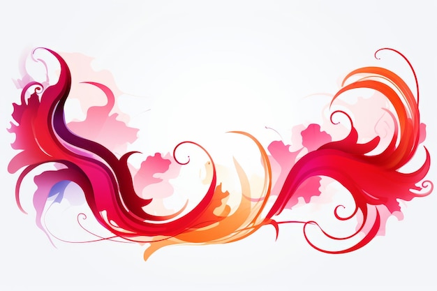 abstract background with colorful swirls on a white background