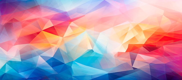 Abstract background with colorful triangles Polygonal design created by generative AI technology