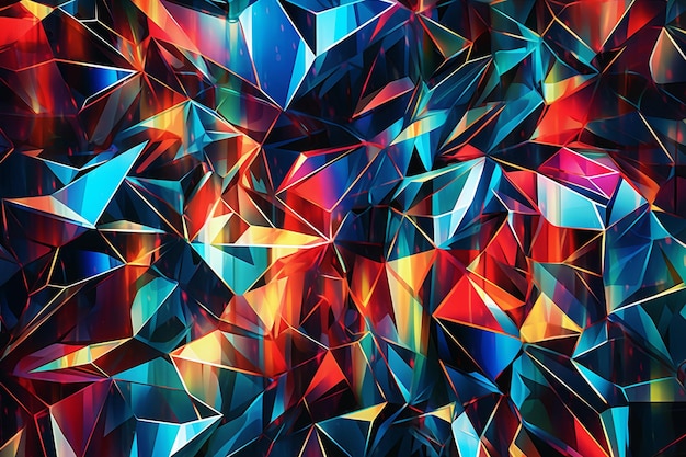 Abstract background with colorful triangles