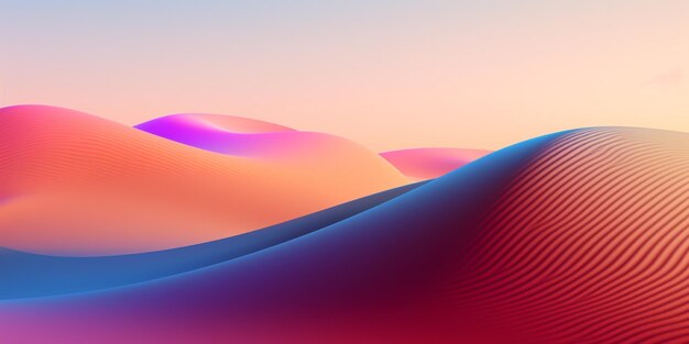 Abstract background with a colorful wave and a pink and blue background generative ai