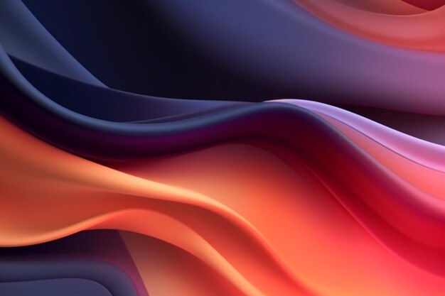 Abstract background with colorful waves and blurry colors generative ai