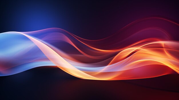 Abstract background with colorful waves and lights generative ai