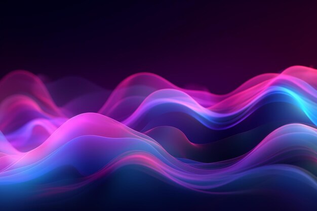 Abstract background with colorful waves and lights generative ai