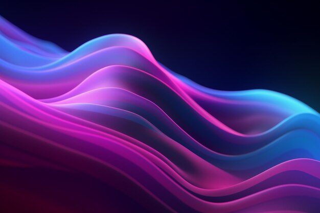 Abstract background with colorful waves and lights generative ai