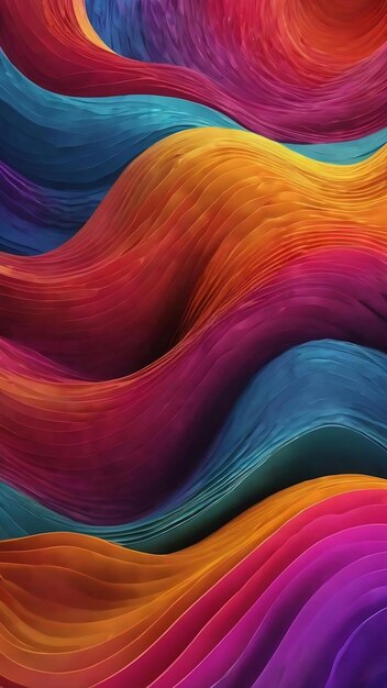 Abstract background with colorful waves and smooth lines generative ai