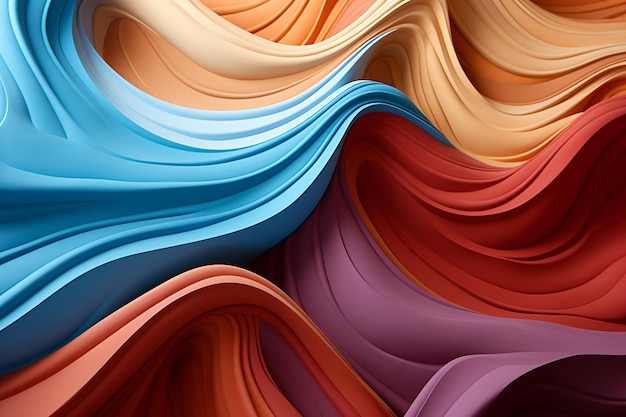 Abstract background with colorful wavy lines