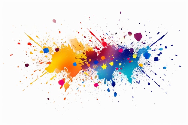 Abstract background with a colourful watercolour splatter design