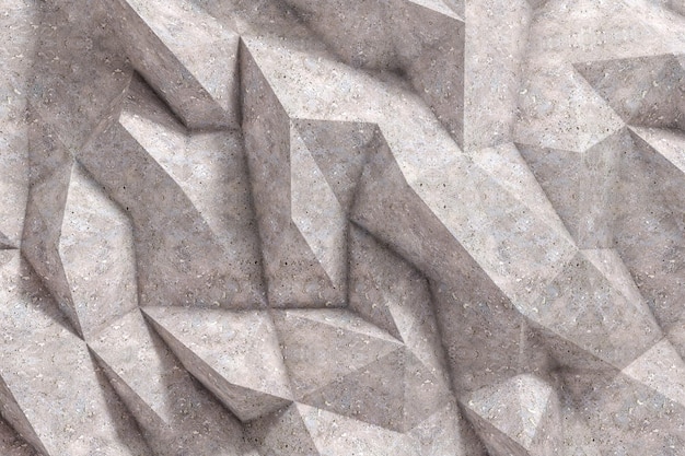 Abstract background with concrete polygonal shapes 3D 3D Illustration