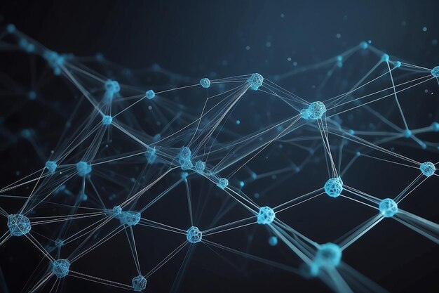abstract background with connecting dots and lines network connection structure plexus effect 3d rendering