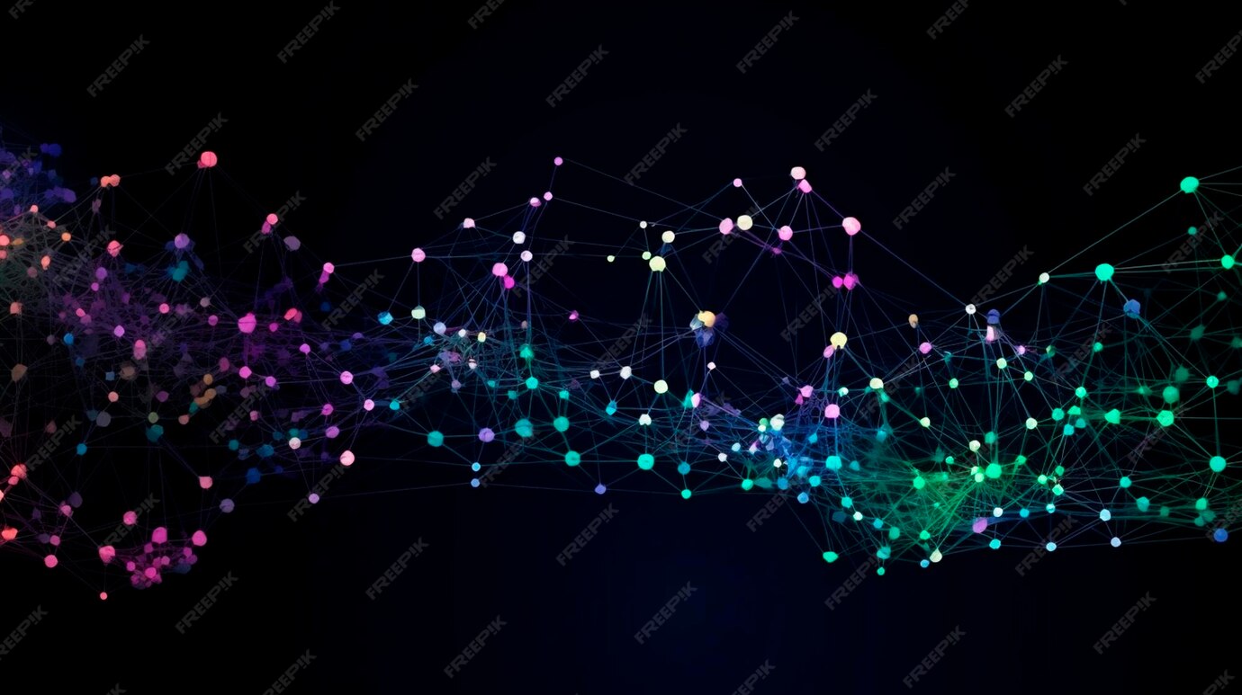 Premium AI Image | Abstract background with data structure mind map ...