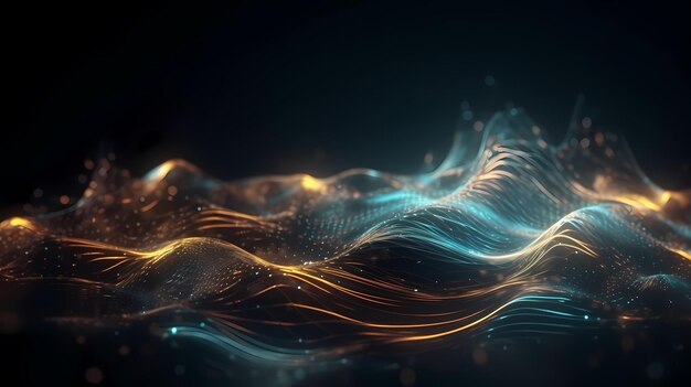 abstract background with decorative wavy shapes AI generated