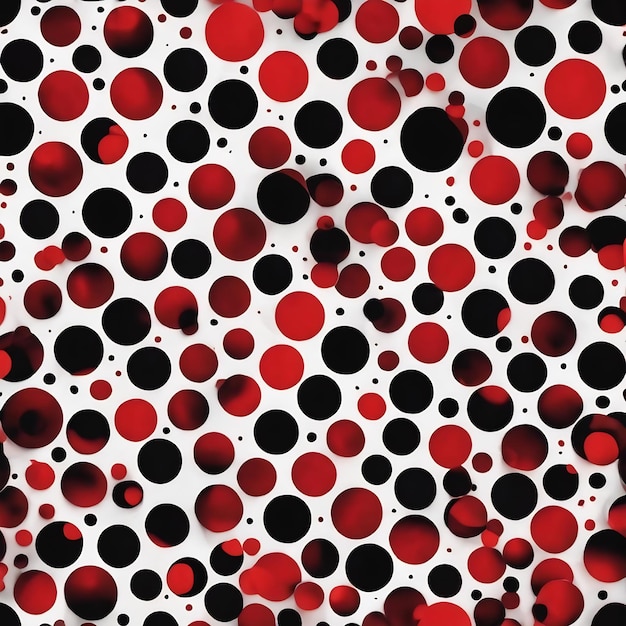 Abstract background with dots and spots in red and black colors