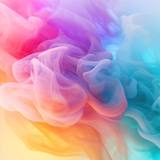 Abstract background with the effect of colored smoke liquid ink Gradient design place for text