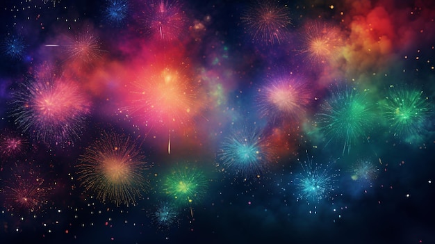 Abstract background with fireworks background