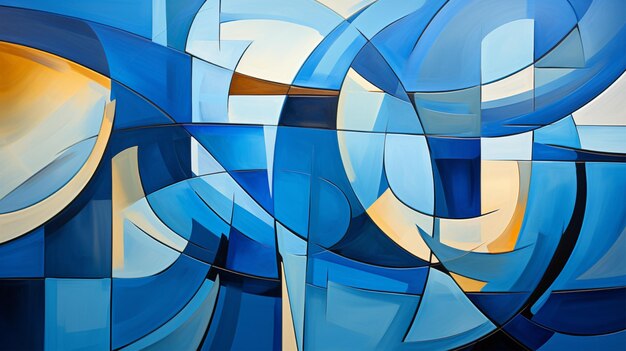 Abstract background with flowing lines and vibrant shades of blue