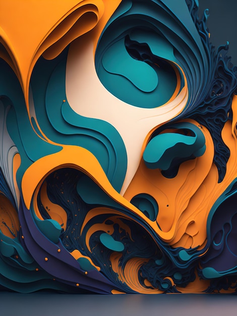 abstract background with fluid and organic shapes