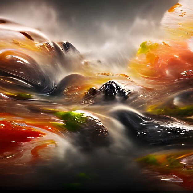 Abstract background with a fluid waterlike texture