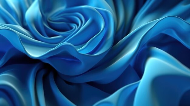 abstract background with folded textile ruffle blue cloth macro wavy fashion wallpaper