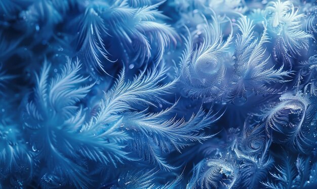 abstract background with frozen feathers pattern