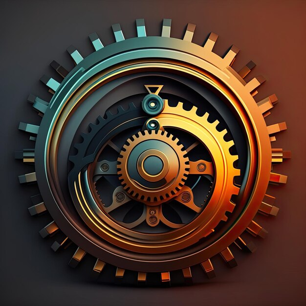 Abstract background with gears