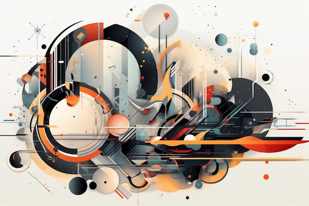 Abstract background with geometric elements Futuristic technology style