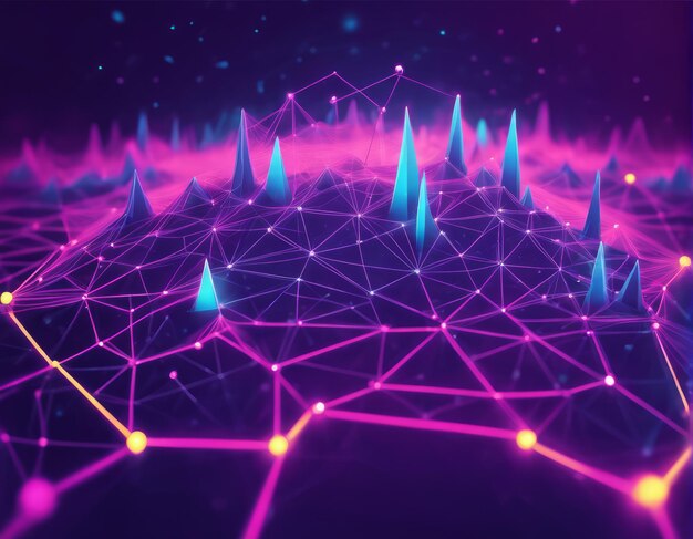 abstract background with geometric elements and lines technology and science concept 3 d illustrat