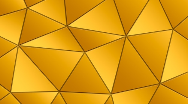 Abstract background with geometric polygonal golden shape render