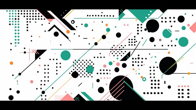 Abstract background with geometric shapes Bauhaus style