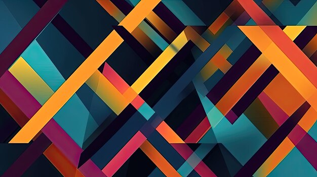 An abstract background with geometric shapes and intersecting lines featuring a clean and minimalist design that highlights the beauty of simplicity and balance Generated by AI