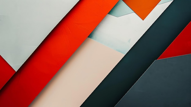 Абстрактный фон с геометрическими формами в красном, оранжевом, белом и синем цветах