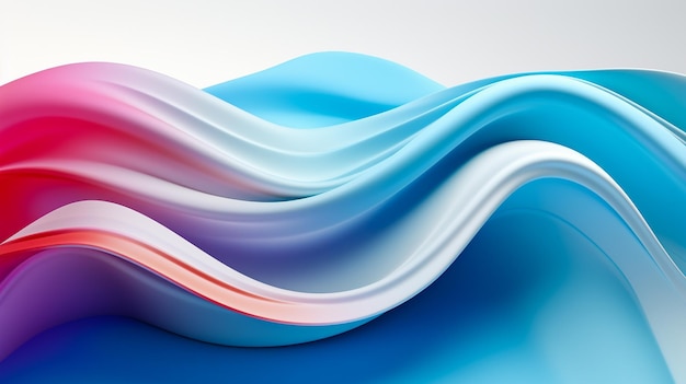 輝くカラフルなピンクと紫と青の波の形の壁紙のコンセプトを持つ抽象的な背景