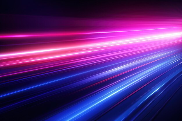 Photo abstract background with glowing lines in blue and pink colors