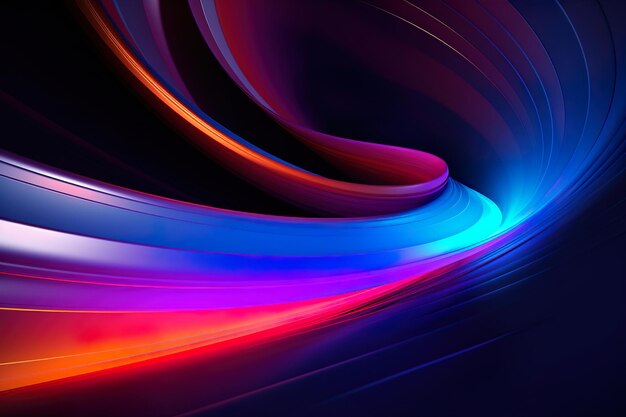 abstract background with glowing lines Generative Ai