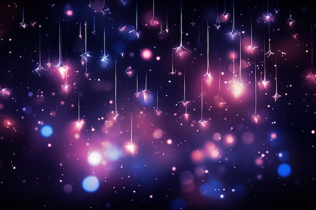 Abstract background with glowing stars ai background