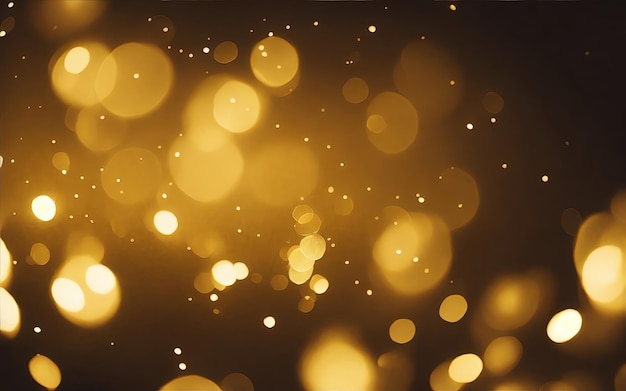 Photo abstract background with gold bokeh effect