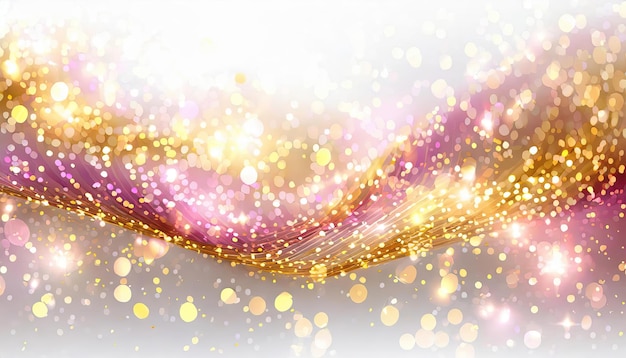 Photo abstract background with gold particle christmas golden light shine particles bokeh effect holiday glitter generated ai