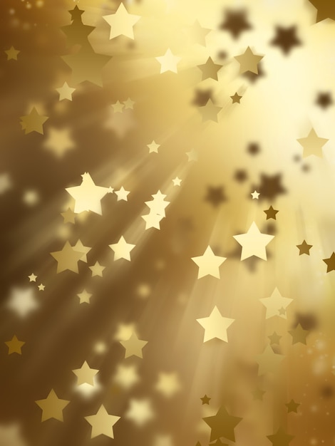 Abstract background with golden stars