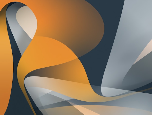 Abstract background with gray and orange shapes