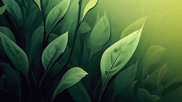 абстрактный фон с зелеными растениями
