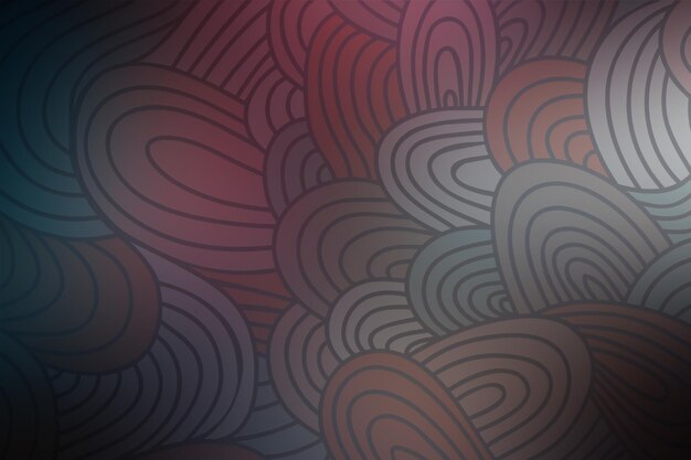 Abstract background with hand drawn waves illustration for your design