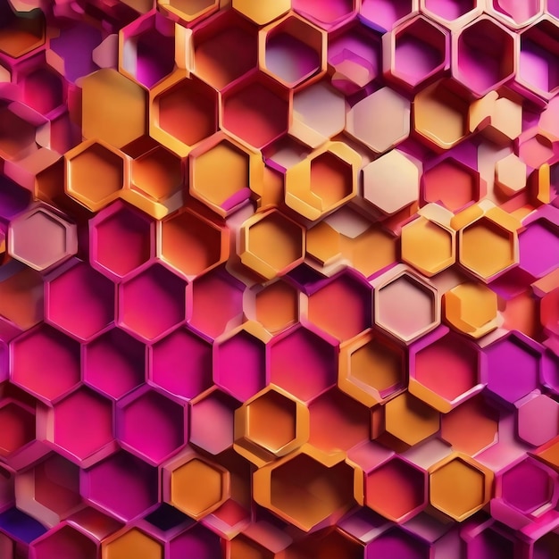 Abstract background with hexagons gradient mesh