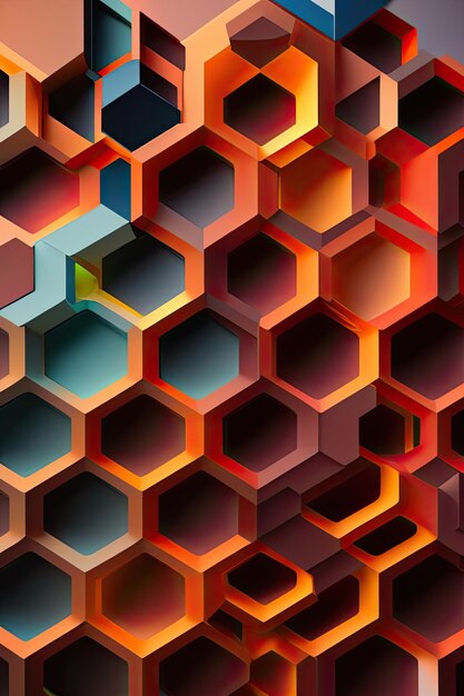 Abstract Background with Hexagons