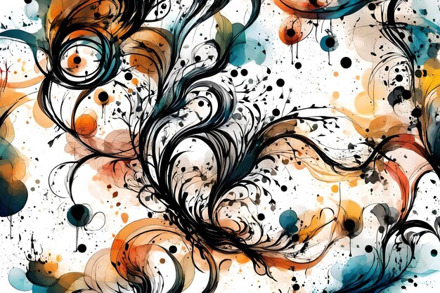 Abstract background with ink