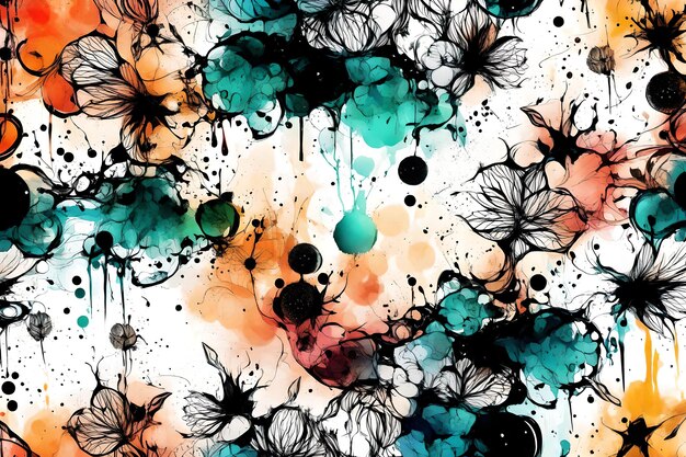 Photo abstract background with ink