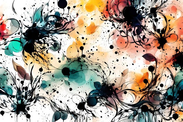 Abstract background with ink